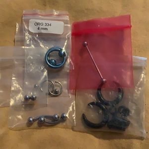 Gauged earrings and barbel body jewelry